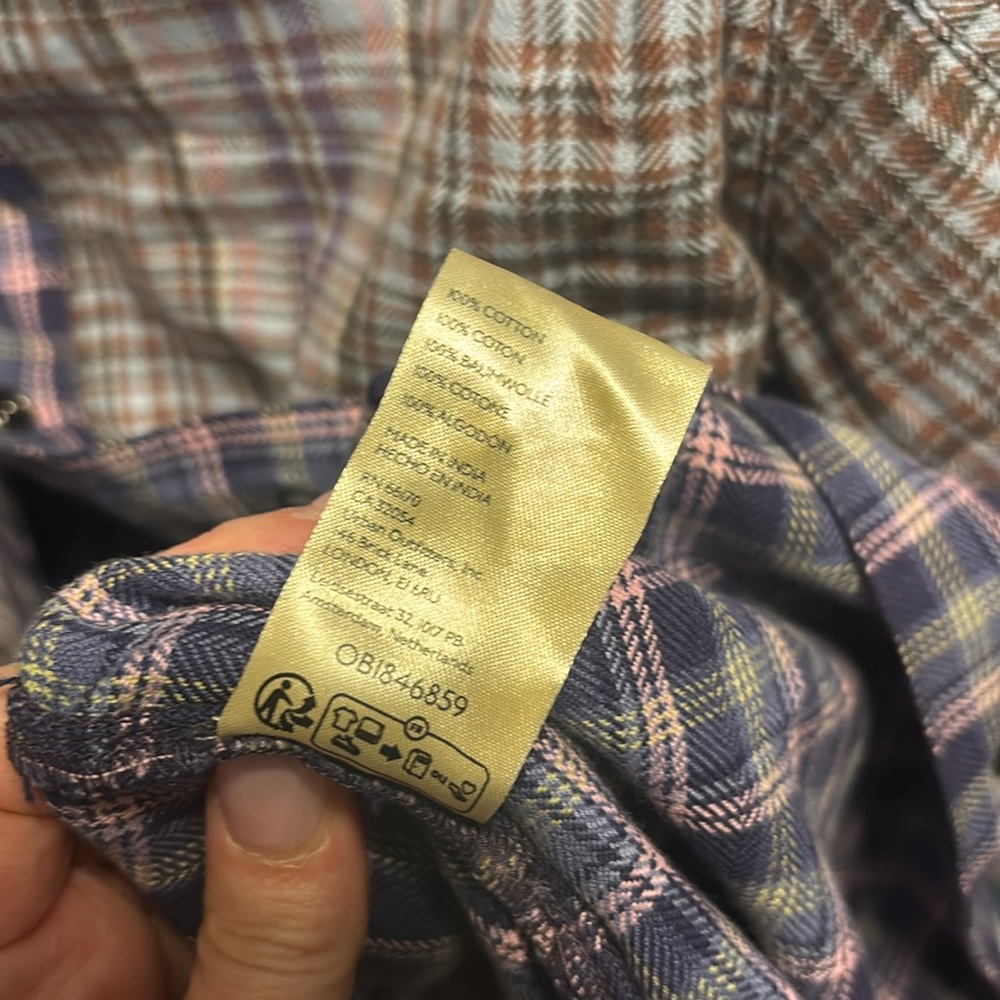 Free People | NWT We The Free Layer It Up Plaid Top Sz XS - Picture 12 of 12